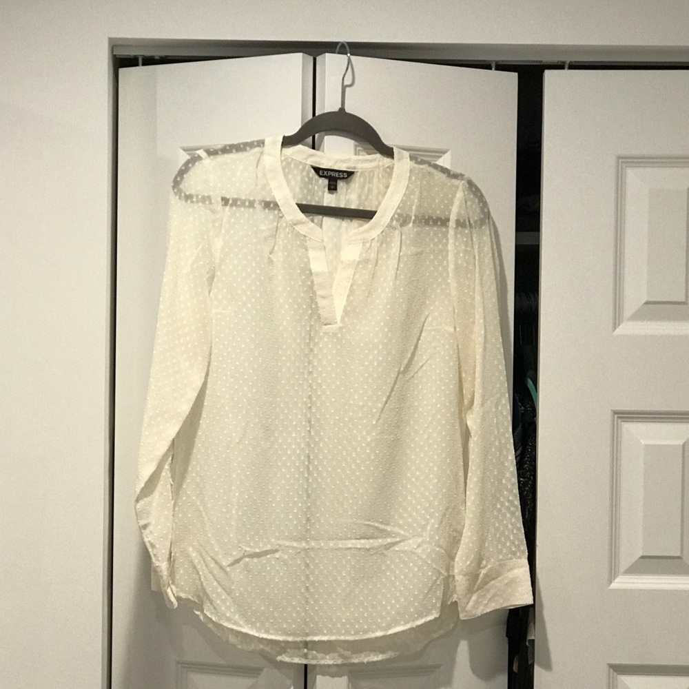 Off white sheer top